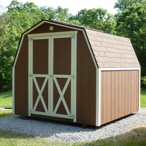 8x8 Mini Barn With Painted T1-11 Siding