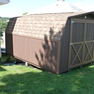 10x14 Mini Barn With Painted T1-11 Siding